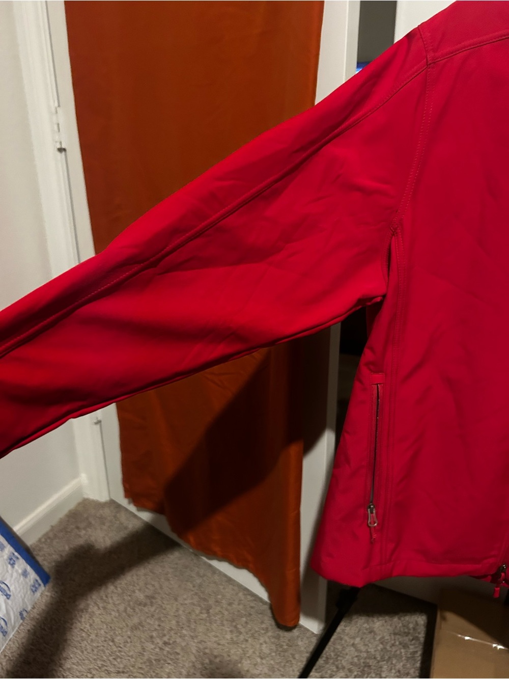 Port Authority Women's Red Utility Softshell Jacket - Picture 4 of 5